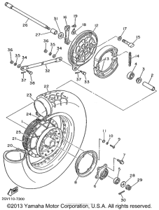 XV535LC Переднее колесо