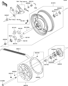 VN2000 Заднее колесо и цепь