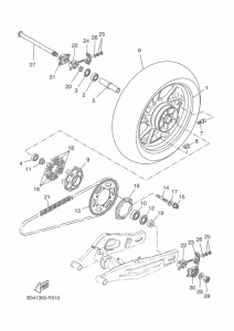 XSR700 Переднее колесо