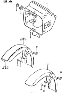 GSX750 Headlamp housing - front fender