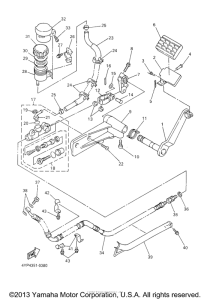 XVZ1300AMC Задний торм цилиндр