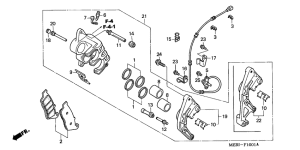 CBF600 (Naked, ABS) Передний суппорт