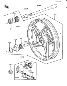 KZ1100 Front wheel / hub