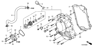 NSS250 (ABS) Right crankcase cover / wat er pump