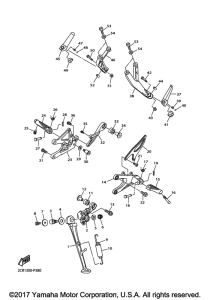 YZF-R1M Подножки