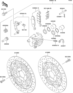 ZX1100 Передний тормоз