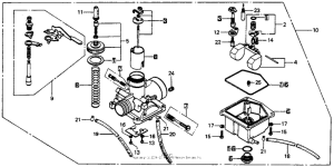 MT125 Карбюратор