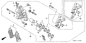 NT700V R. front brake caliper