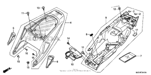 CBR600RR (ABS) Облицовка сидения