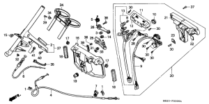FL400R Рулевой рычаг и кабель