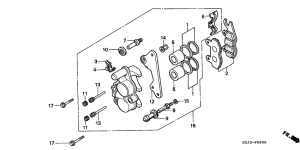NSR50R Передний суппорт