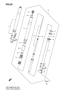 GSX1300BK (ABS) Демпфер передней вилки
