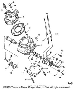 WR200RD Цилиндр и головка цилиндра