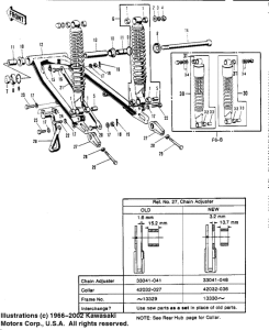  Swing arm / shock absorbers