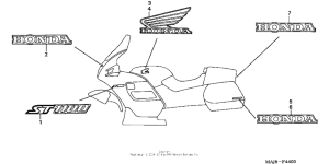 ST1100P Наклейки