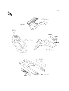 KX125 Лейбл предостережения