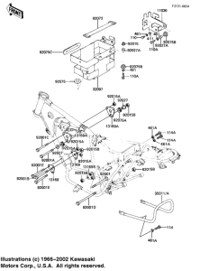 KZ1000 Frame fittings / battery case
