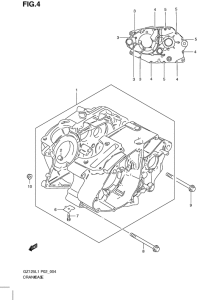 GZ125 Картер двигателя