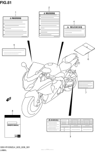 GSX-R1000Z Label (Gsx-R1000Zl4 E33)