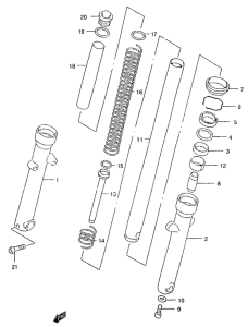 GZ125 Демпфер передней вилки