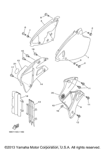 YZ250N1 Боковые обтекатели
