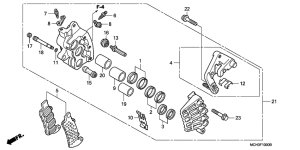 VTX1800C R. front brake caliper