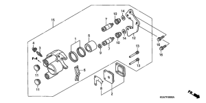 CG125ES Передний суппорт