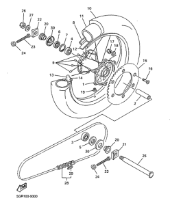 YZ400F Переднее колесо