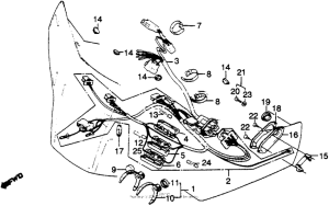 GL1100I Gl1100i fairing wire harness