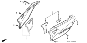 XL650V Боковая крышка