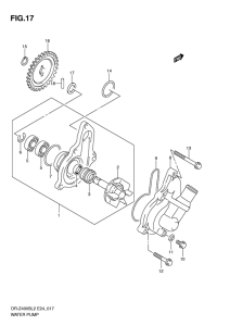 DR-Z400 Водяная помпа