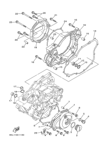 WR250F Крышка картера двигателя