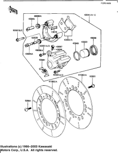 KZ1100 Передний суппорт