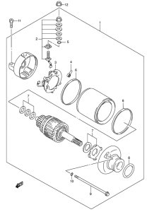 DR-Z250 Стартерный мотор