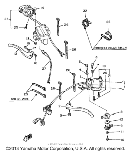 XT600N Handle switch - lever