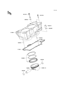 EX650 Цилиндр и поршни