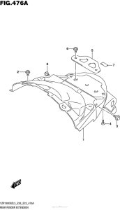 VZR1800BZ Rear Fender Extension