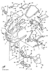 YZF600R Обтекатель 1