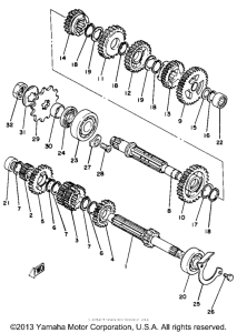 YZ125H Трансмиссия