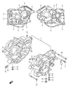 VL125 Картер двигателя