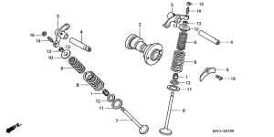 CLR125 Распред вал / клапана