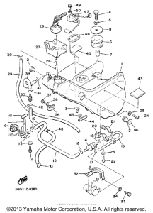 XVZ13U Топливный бак