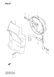 DR200 Headlamp cover  front fender