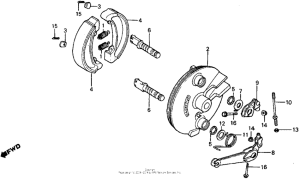 XR500R Front brake panel 81-82