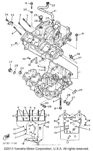 FZR1000U Картер двигателя