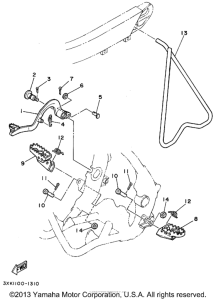 YZ125G1 Подножки