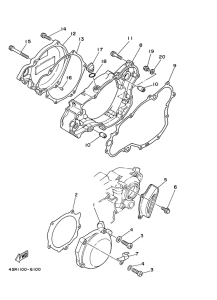 WR250Z Крышка картера двигателя