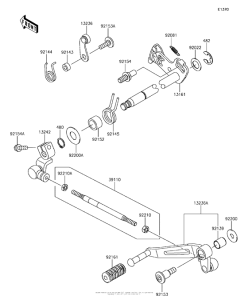 ZX1000 Механизм переключения передач