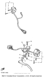 YZF600RGC Рулевые переключатели