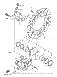 XVS1100 Hinterrad-bremssatel